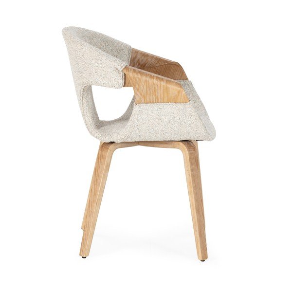 Béžová čalouněná jídelní křesla v sadě 2 ks s područkami Elif – MOME-image-4