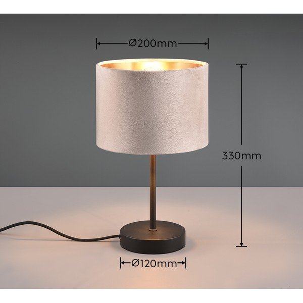 Černo-béžová stolní lampa (výška 33 cm) Julieta – Trio-image-3