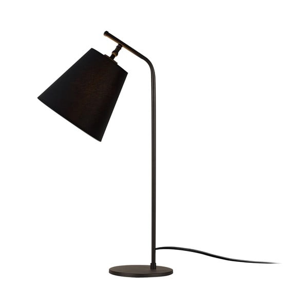 Černá stolní lampa s textilním stínidlem (výška 67 cm) Salihini – Opviq lights-image-4
