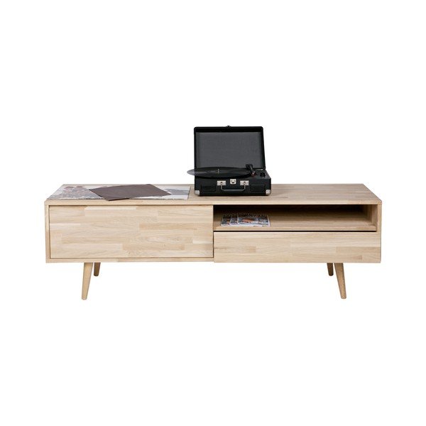 TV stolek z dubového dřeva WOOOD Tygos-image-2