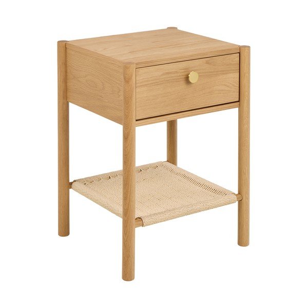 Noční stolek v dekoru dubu ve světle přírodní barvě Monfort – Actona-image-2