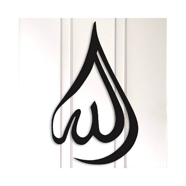 Černá kovová nástěnná dekorace Leave