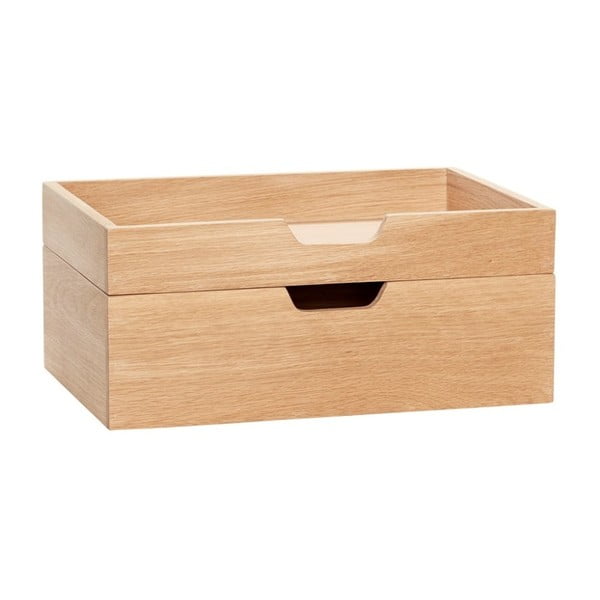 2dílný dřevěný úložný box Hübsch Ansgar