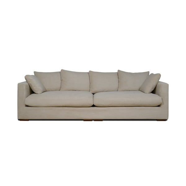 Béžová manšestrová pohovka 266 cm Comfy – Scandic
