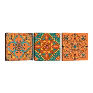 Sada 3 obrazů Tablo Center Mandala Secret