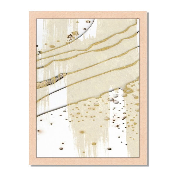 Obraz v rámu Liv Corday Provence Gold Texture, 30 x 40 cm
