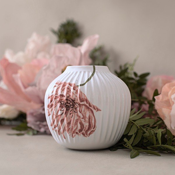 Bílá porcelánová váza Kähler Design Poppy, výška 13 cm-image-1