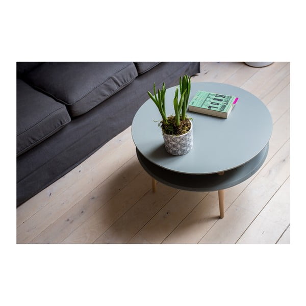 Tmavě šedý konferenční stolek Ragaba UFO, Ø 70 cm-image-1