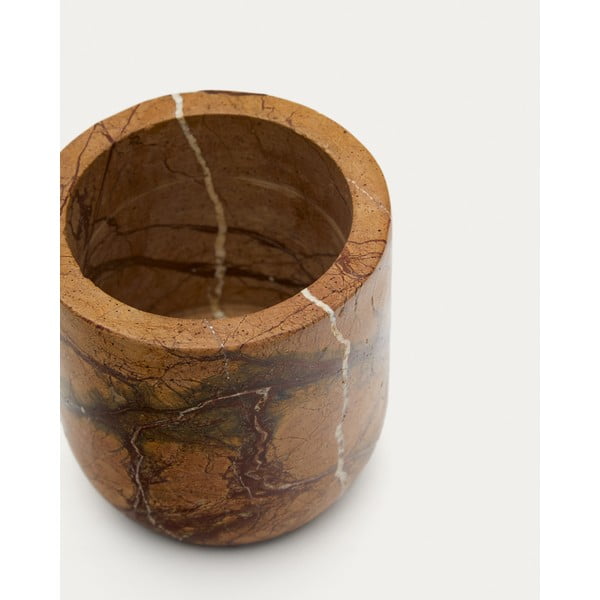 Mramorový kelímek na zubní kartáčky v přírodní barvě Spalsh – Kave Home-image-4