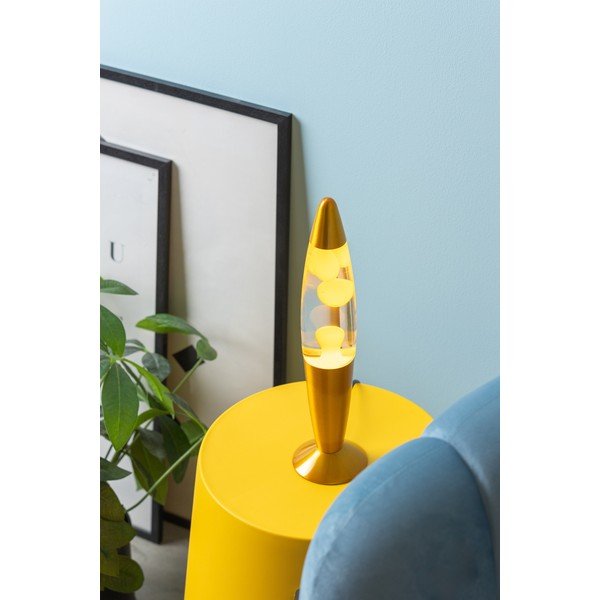 Žlutá skleněná lávová lampa (výška 35,5 cm) Funky Rocket Lava – Leitmotiv-image-1
