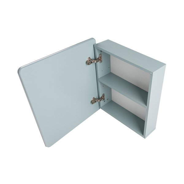 Závěsná koupelnová skříňka se zrcadlem v mentolové barvě 50x58 cm Color Bath – Tom Tailor-image-4