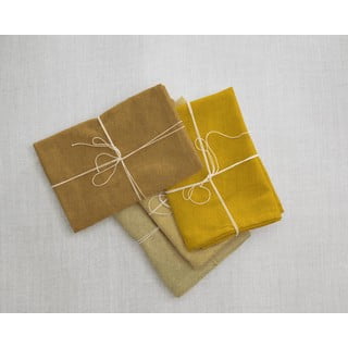 Sada 4 látkových ubrousků s příměsí lnu Really Nice Things Beige, 43 x 43 cm