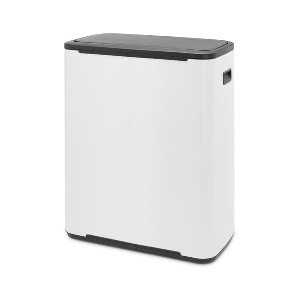 Bílý dotykový ocelový odpadkový koš na tříděný odpad 2x30 l Bo Touch Bin – Brabantia-image-3