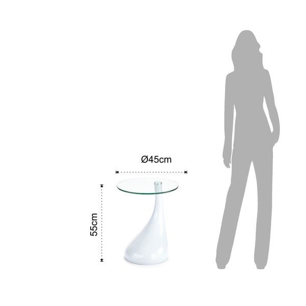 Kulatý odkládací stolek se skleněnou deskou ø 45 cm Pop - Tomasucci-image-2