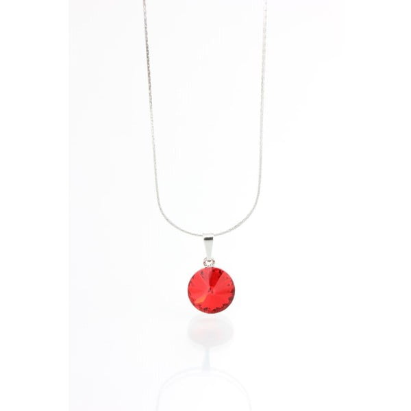 Červený náhrdelník se Swarovski krystaly Yasmine Longie
