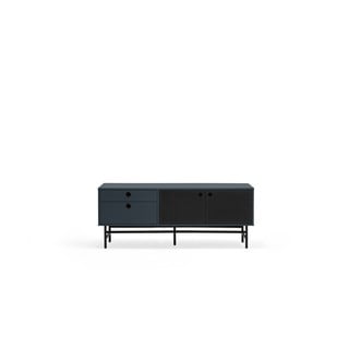 Tmavě modrý TV stolek 140x52 cm Punto - Teulat