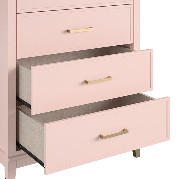 Růžová komoda CosmoLiving by Cosmopolitan Westerleigh, 75 x 106 cm-image-4