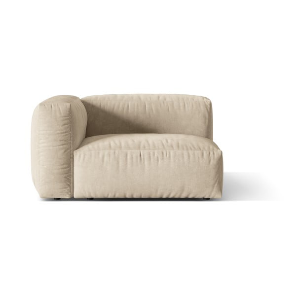 Béžovokrémový modul pohovky z textilie bouclé (levý roh) Martina – Micadoni Home