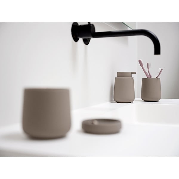 Hnědý kameninový dávkovač mýdla 250 ml Nova One – Zone-image-1