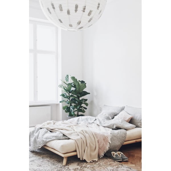 Černá dvoulůžková postel z borovicového dřeva s roštem 160x200 cm Senza – Karup Design-image-4