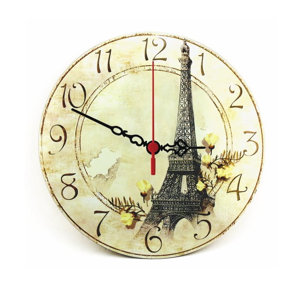 Nástěnné hodiny Eiffel Tower, 30 cm