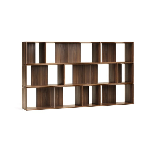 Modulární policový systém v dekoru ořechu v přírodní barvě 9 ks 202x114 cm Litto – Kave Home-image-2