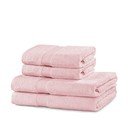 Světle růžové froté bavlněné ručníky a osušky v sadě 4 ks Marina – DecoKing