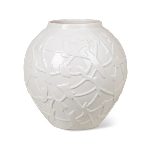 Bílá kameninová váza Kähler Design Relief, výška 20 cm