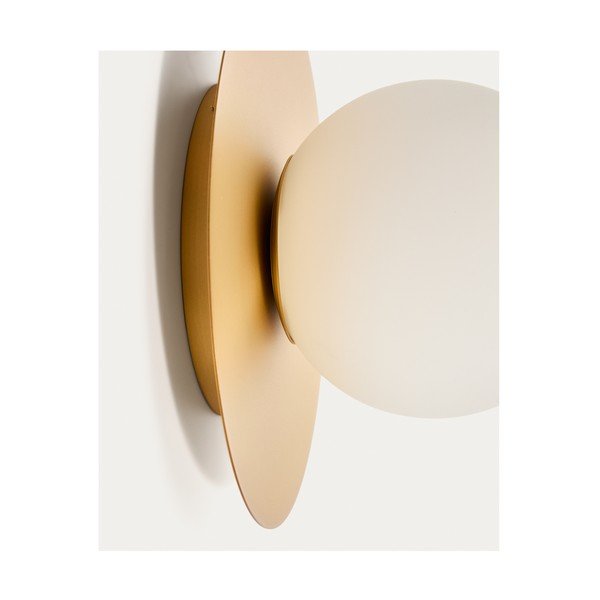 Bílé/ve zlaté barvě nástěnné svítidlo ø 25 cm Brisia – Kave Home-image-3