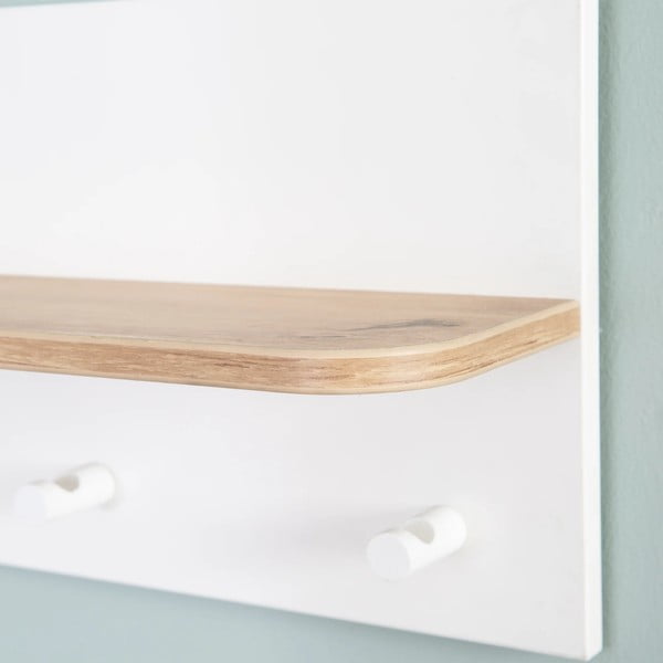 Nástěnný dětský věšák v dekoru dubu v bílo-přírodní barvě Ava – Roba-image-3