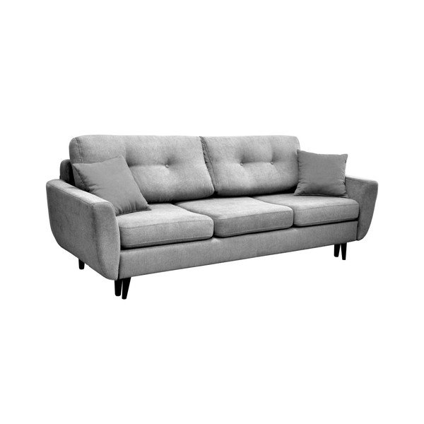 Šedá trojmístná rozkládací pohovka s černými nohami Mazzini Sofas Jasmin-image-3