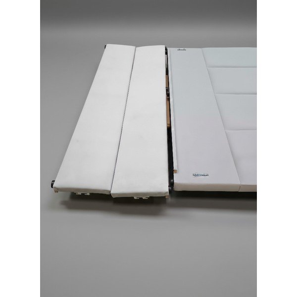 Světle šedá čalouněné dvoulůžková postel s úložným prostorem rošt součástí 180x200 cm Juniper - II.jakost – Mazzini Beds-image-3