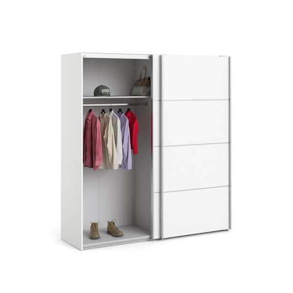 Bílá šatní skříň s posuvnými dveřmi 182x202 cm Verona - Tvilum-image-4