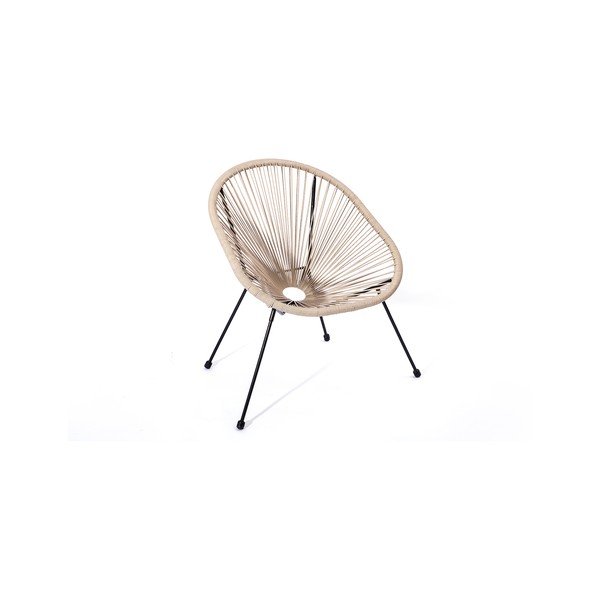 Béžové zahradní křeslo z umělého ratanu Le Bonom Avocado-image-4