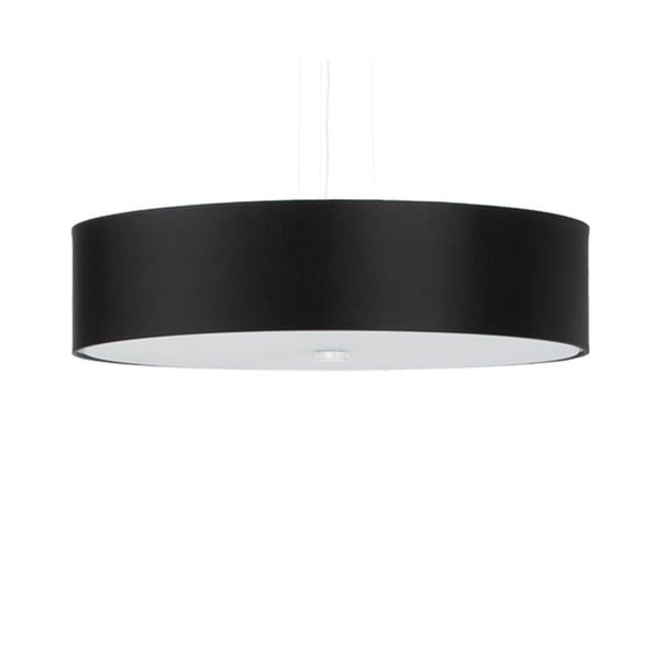 Černé závěsné svítidlo s textilním stínidlem ø 50 cm Herra – Nice Lamps