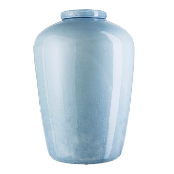 Světle modrá váza A Simple Mess Folk, výška 48 cm