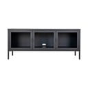 Černý kovový TV stolek 130x55 cm Brisbane – House Nordic