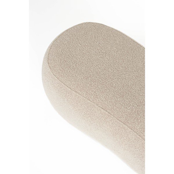 Béžová polstrovaná lavice z textilie bouclé Noxx – White Label-image-4