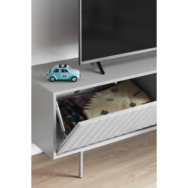 TV stolek v dekoru dubu v šedo-přírodní barvě 140x52 cm Sierra – Teulat-image-2