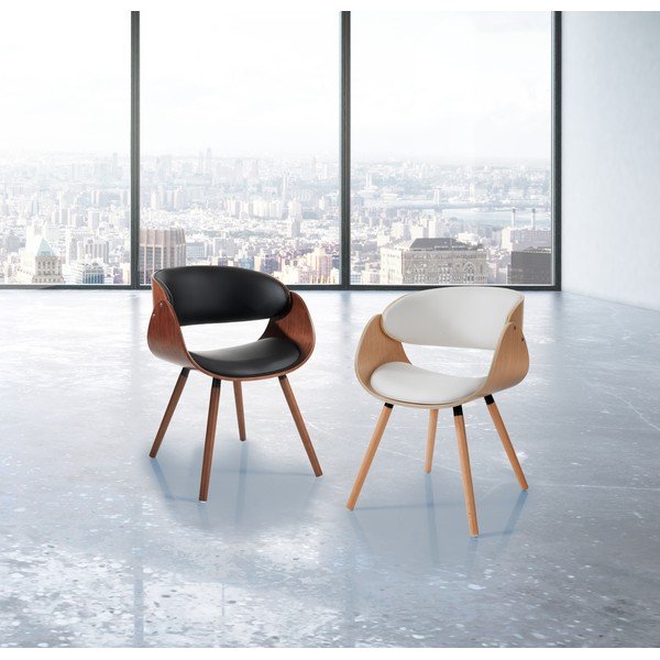 Černé/tmavě hnědé čalouněné jídelní křeslo s područkami Visby Evo – Tomasucci-image-4