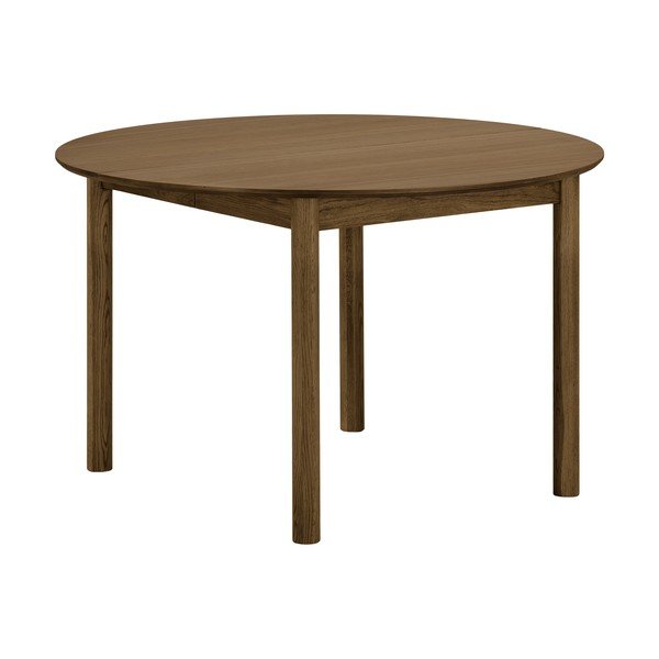 Kulatý rozkládací jídelní stůl s přídavnou deskou v dekoru dubu 120x220 cm Bundaberg – House Nordic