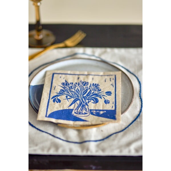 Papírové ubrousky v sadě 20 ks Tulips – Bloomingville-image-1