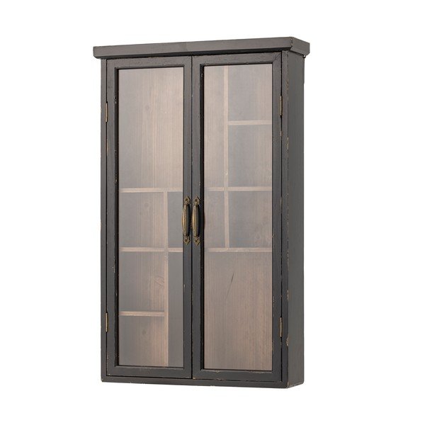 Černá závěsná vitrína z jedlového dřeva 50x80x14 cm Hazem – Bloomingville-image-3