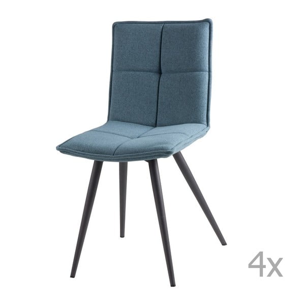 Sada 4 světle modrých jídelních židlí sømcasa Zoe
