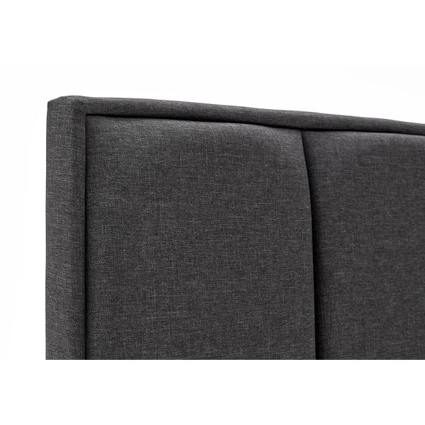 Tmavě šedá dvoulůžková postel s úložným prostorem ProSpánek Wega, 180 x 200 cm-image-1