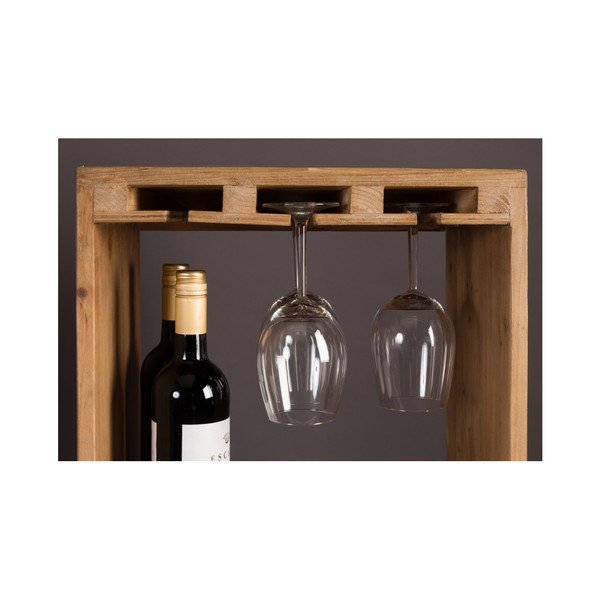 Hnědá vinotéka z jedlového dřeva počet lahví 28, 43,5x118,5 cm Claude – Dutchbone-image-3