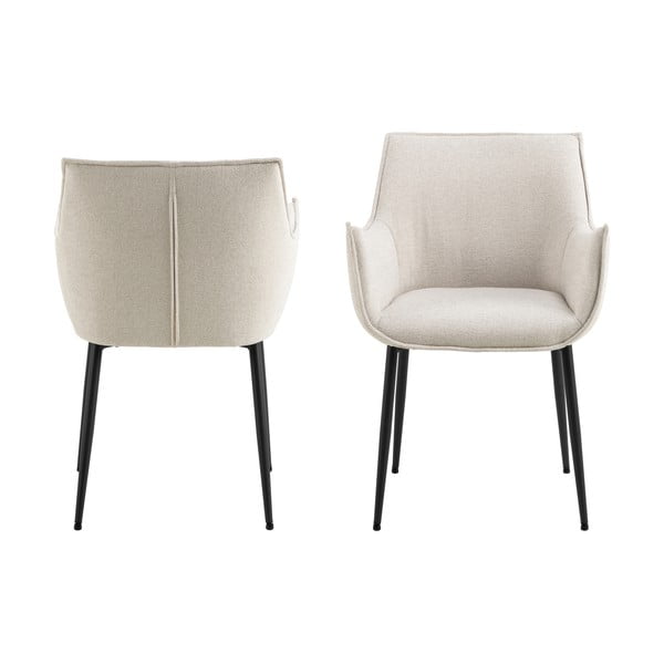 Krémové čalouněné jídelní křeslo Bonita – Actona-image-4