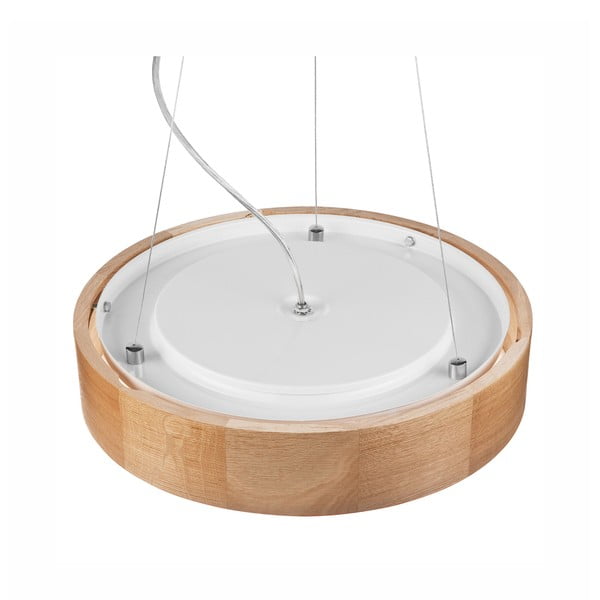 Hnědé závěsné svítidlo se skleněným stínidlem ø 37 cm Eveline – LAMKUR-image-4