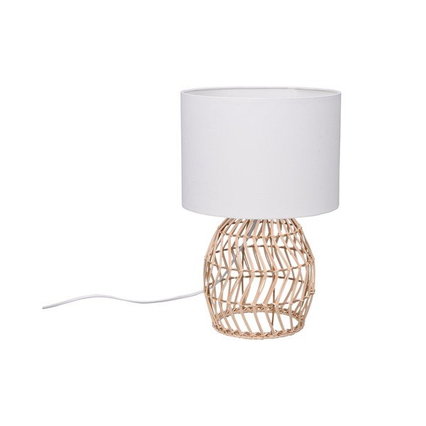 Stolní lampa v bílo-přírodní barvě (výška 38 cm) Rike – Trio