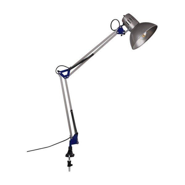 Stolní lampa s ohybatelnou konstrukcí/s klipem ve stříbrné barvě (výška 73,5 cm) Tajo – Trio